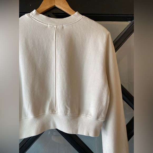 Perfectwhitetee Mandy Cropped Crewneck Sweatshirt - Sugar - Picture 5 of 5